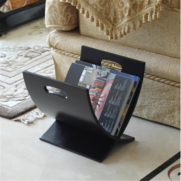 Oceanstar Design Oceanstar Contemporary Espresso Finish Wooden Magazine Rack OC442344 - main
